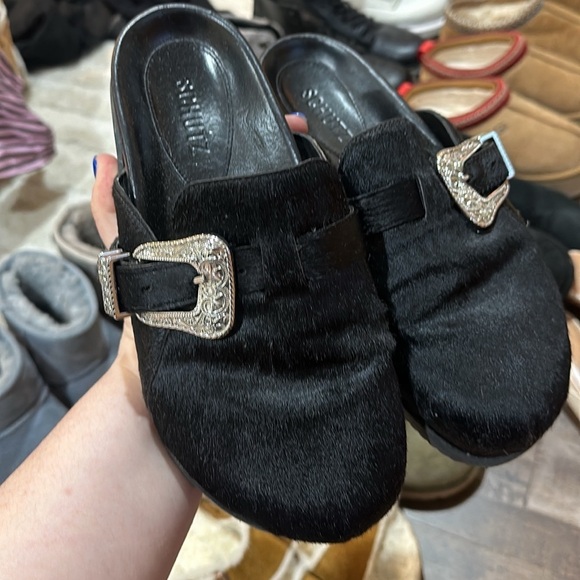 Schutz Calf Hair Clog - Picture 2 of 3